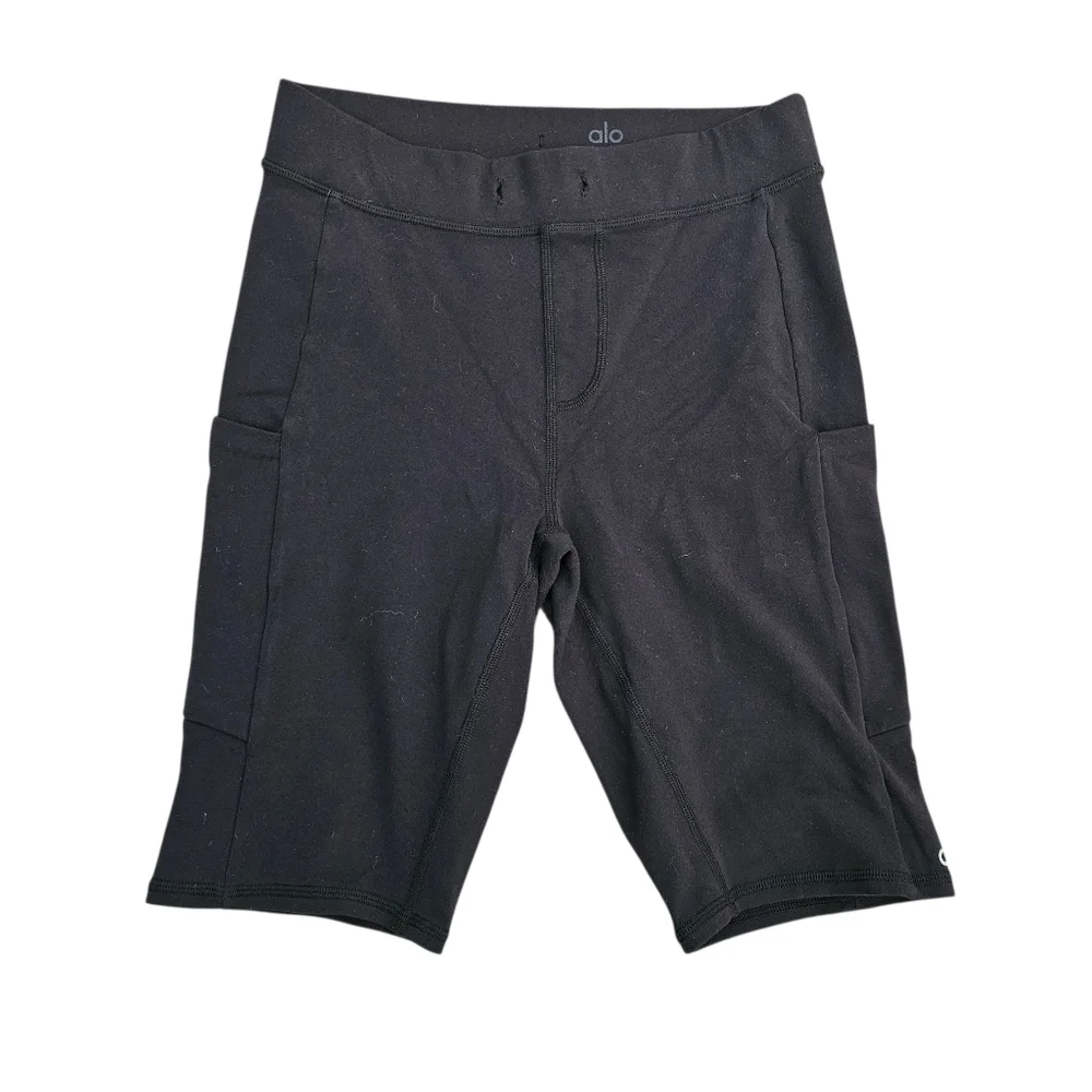 ALO Yoga Women’s Black Bike Shorts 10
